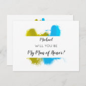 Mann der Ehre wirst du Vorschlag machen Einladungspostkarte (Vorne/Hinten)