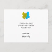 Mann der Ehre wirst du Vorschlag machen Einladungspostkarte (Rückseite)