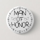Mann der Ehrenhochzeit Button (Vorderseite)