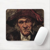 Mann, der ein Rohr, c.1859 raucht Mousepad (Mit Mouse)