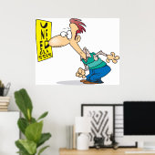 Mann, der eine Augenkarte liest Poster (Heimbüro)