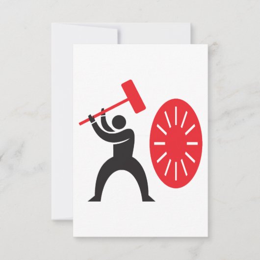 Mann, der eine große Einladung erhält (Vorderseite)