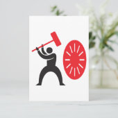 Mann, der eine große Einladung erhält (Stehend Vorderseite)