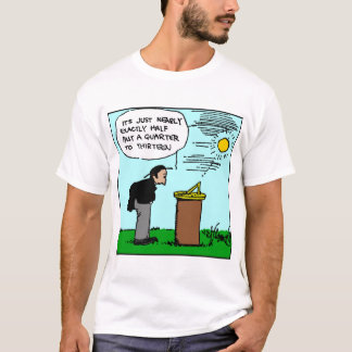 Mann, der einen Sundial-T - Shirt (Rube, liest