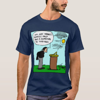 Mann, der einen Sundial-T - Shirt (Rube, liest