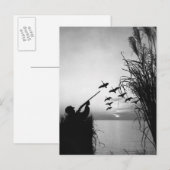 Mann, der Enten jagt Postkarte (Vorne/Hinten)