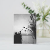 Mann, der Enten jagt Postkarte (Stehend Vorderseite)