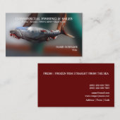 Mann, der Fische | Fotografiegeschäft hält Visitenkarte (Vorne/Hinten)