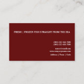 Mann, der Fische | Fotografiegeschäft hält Visitenkarte (Rückseite)