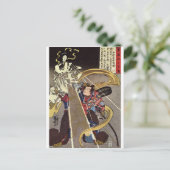 Mann, der Fox-Göttin-Erscheinung konfrontiert Postkarte (Stehend Vorderseite)