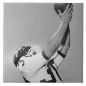 Mann, der Fußball spielt Fliese (Vorderseite)