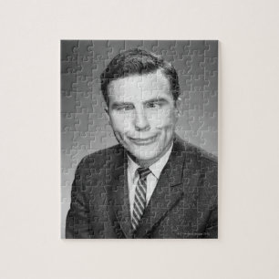 Mann, der Gesicht macht Puzzle
