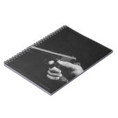 Mann, der Gewehr hält Notizblock (Linke Seite)