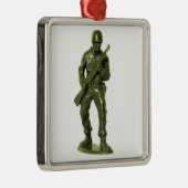 Mann der grünen Armee Silbernes Ornament (Rechts)