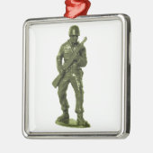 Mann der grünen Armee Silbernes Ornament (Links)