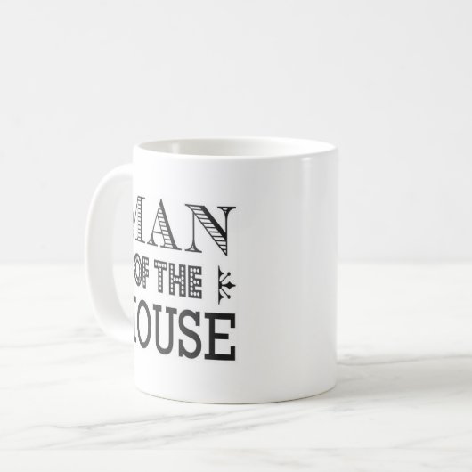 Mann der Haus-modernen Art Tasse (Vorderseite Links)