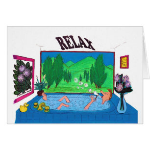 Mann, der in durchbrennenblasen einer Badewanne