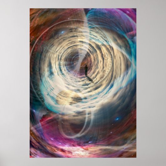 Mann, der in Zeit und Raum reist Poster (Vorne)