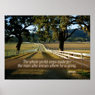 Mann, der inspirierend Plakat kennt