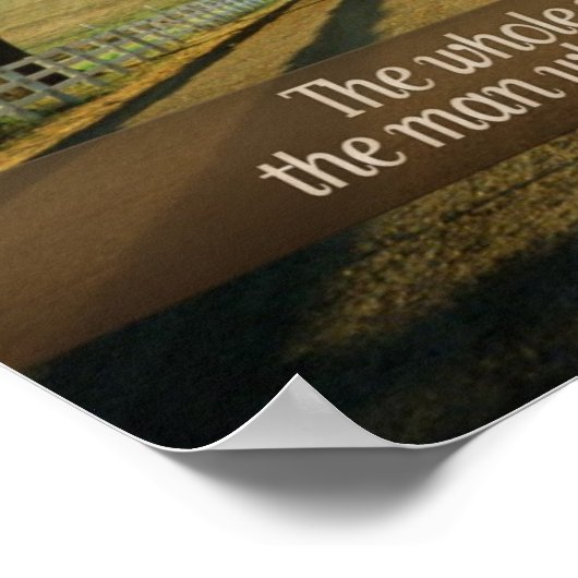 Mann, der inspirierendes Poster kennt (Ecke)