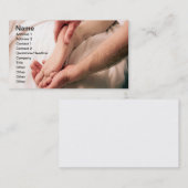 Mann, der männlichen Fuß massiert Visitenkarte (Vorne/Hinten)