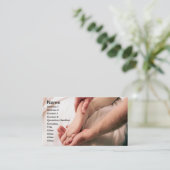 Mann, der männlichen Fuß massiert Visitenkarte (Stehend Vorderseite)