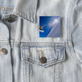Mann, der mit einem Snowboard durch die Luft flieg Button (Beispiel)