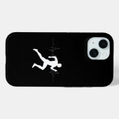Mann, der Runners Silhouette führt, schwarzer Hint Case-Mate iPhone Hülle (Rückseite (Horizontal))