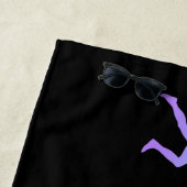 Mann, der Runners Silhouette Heartbeat Black Strandtuch (Beispiel)