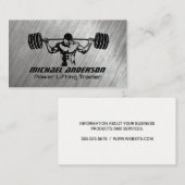 Mann, der schwere Gewichte besetzt | Metallic Grun Treuekarte (Vorne/Hinten)