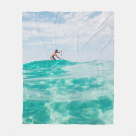 Mann, der surft fleecedecke (Vorderseite)