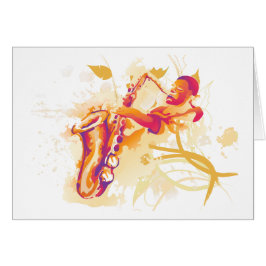 Mann, der tolle Saxophon-Aquarell-Art spielt