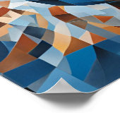 Mann, der Track in Mosaik läuft, digitaler Downloa Poster (Ecke)