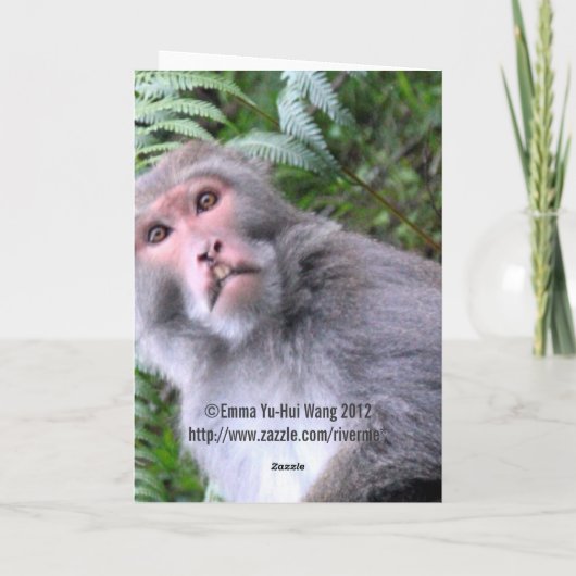 Mann der Vision l Funny Monkey Card für Vater/Ihm Karte (Rückseite)