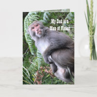 Mann der Vision l Funny Monkey Card für Vater/Ihm