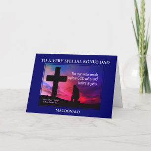 MANN DER VOR GOTT KNIET Sonderbonus Papa Karte