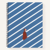 Mann, der Werbeaktion oder eine neue Arbeit aufnim Notizblock (Vorderseite)