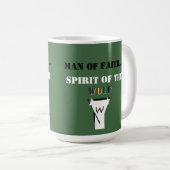 Mann des Glaubens ... Geist des Wolfes SHIRT Kaffeetasse (VorderseiteRechts)