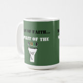 Mann des Glaubens ... Geist des Wolfes SHIRT Kaffeetasse (Vorderseite Links)
