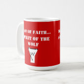 Mann des Glaubens ... Geist des Wolfes SHIRT Kaffeetasse (Vorderseite Links)