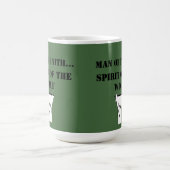 Mann des Glaubens ... Geist des Wolfes SHIRT Kaffeetasse (Mittel)