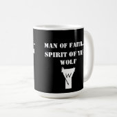 Mann des Glaubens ... Geist des Wolfes SHIRT Kaffeetasse (VorderseiteRechts)