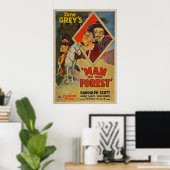 Mann des Waldes ~ Randolph Scott ~ Verna Hillie Poster (Heimbüro)