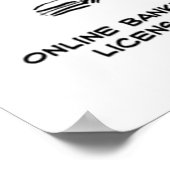 Mann druckt eigene Banknoten online Cartoon Poster (Ecke)