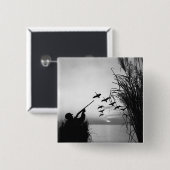 Mann-Enten-Jagd Button (Vorne & Hinten)