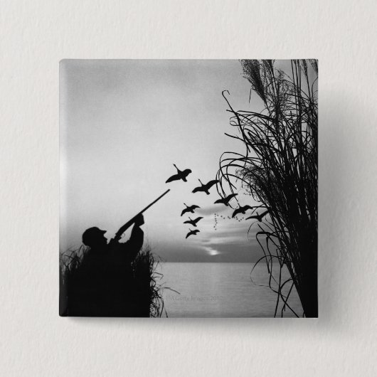 Mann-Enten-Jagd Button (Vorderseite)