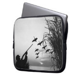 Mann-Enten-Jagd Laptopschutzhülle (Vorderseite Links)