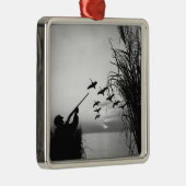 Mann-Enten-Jagd Ornament Aus Metall (Rechts)