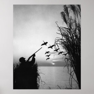 Mann-Enten-Jagd Poster
