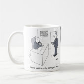 Mann erwartet, in der Abteilung für Bankdarlehen z Kaffeetasse (Links)